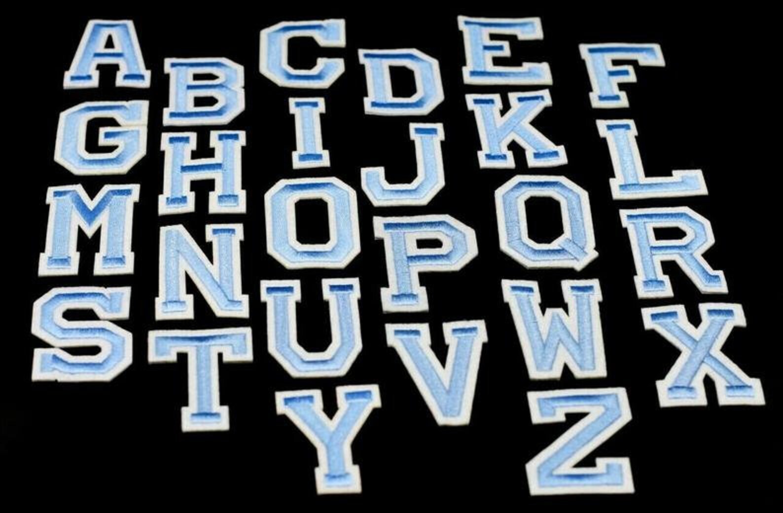 Iron on Letters Baby Blue Letter Patch Patches Iron on Sew on Etsy UK