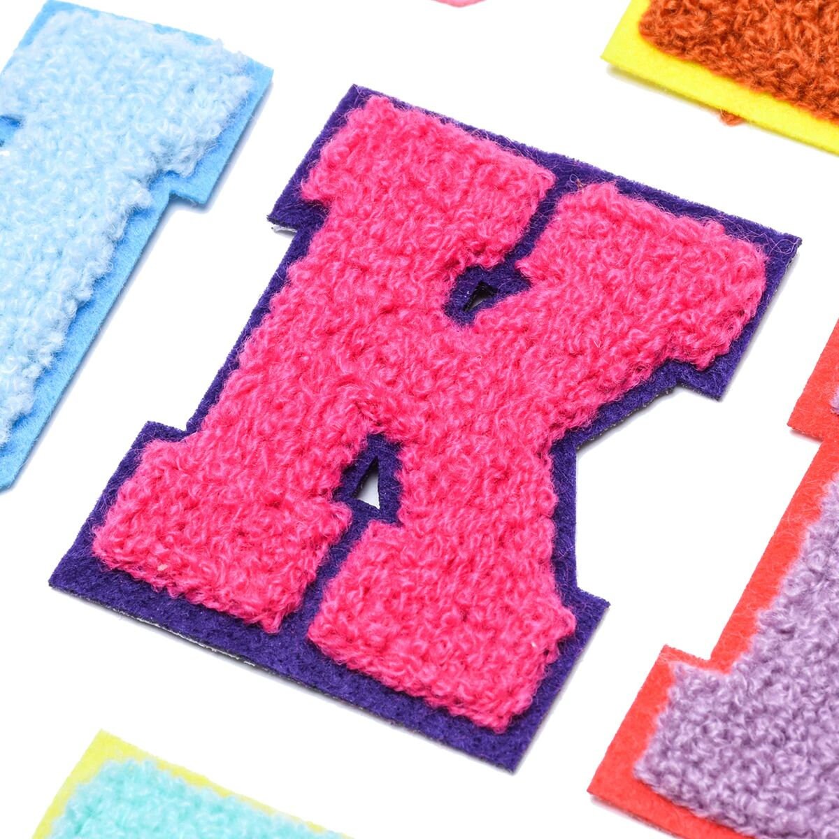 Multi Colour Chenille Embroidered Letters Applique Patch Etsy UK