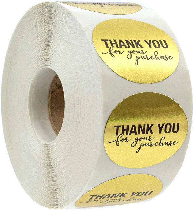 Thank You Stickers Labels for Your Order Gold Shiny Labels Thank You ...