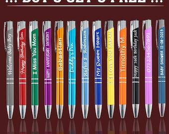 Personalised Engraved Pen - High Quality - Custom Message - Promotional Gift -  Graduation Gift -  Birthday Gifts - BUY 5 GET 5 FREE