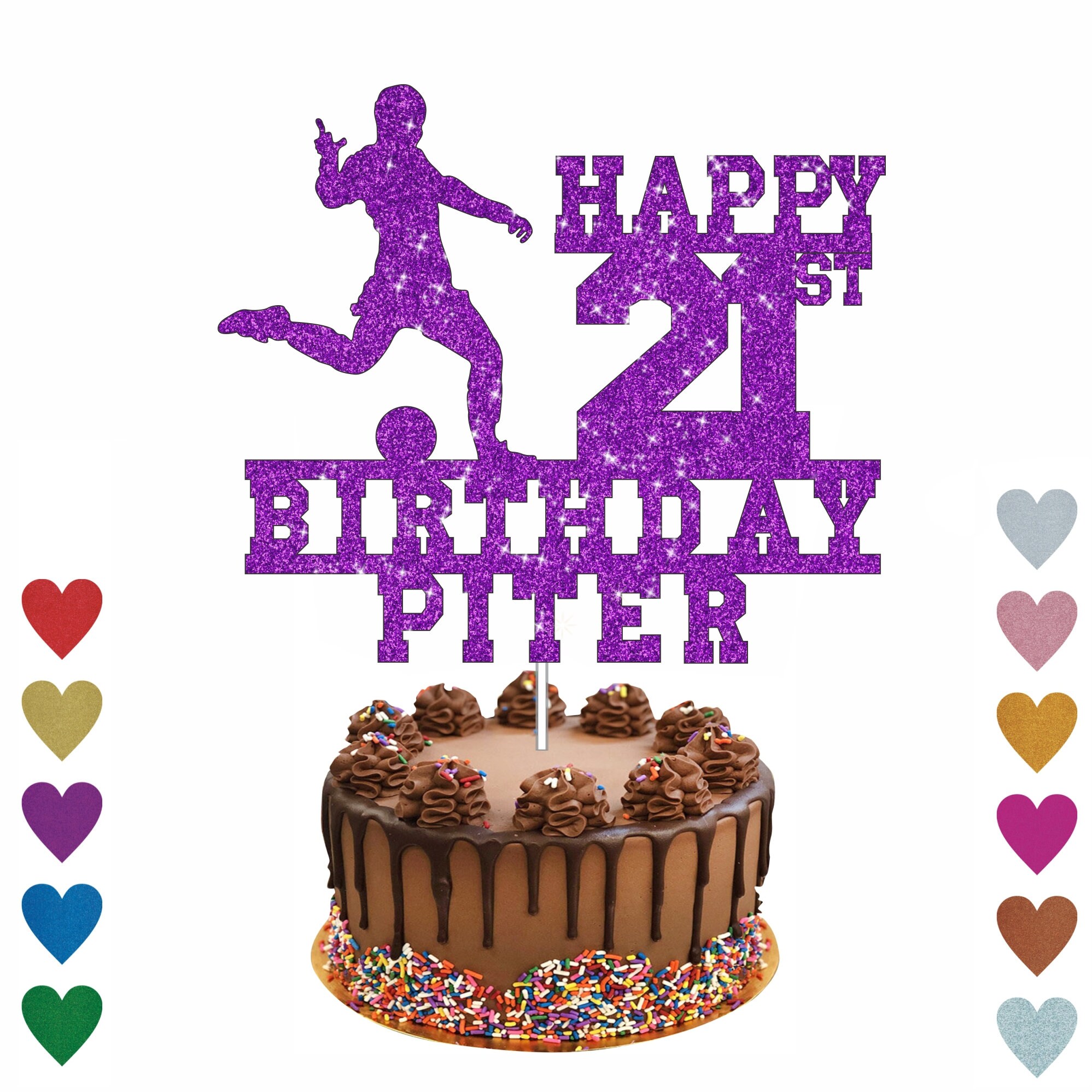 Sport Cake Topper Personalised Football Cake Topper Football | Etsy