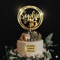 Personalised Happy Birthday Cake Topper, Custom Name & Age, Acrylic Mirror, Party Cake Decoration 13th 16th 21st 30th 40th 50th product logo