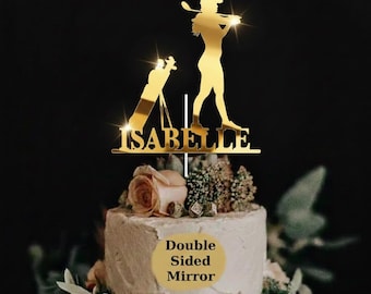 Custom Golf Cake Topper - Female Golfer Cake Topper, Golf Birthday Decor, Personalised cake topper, Custom Cake Sign