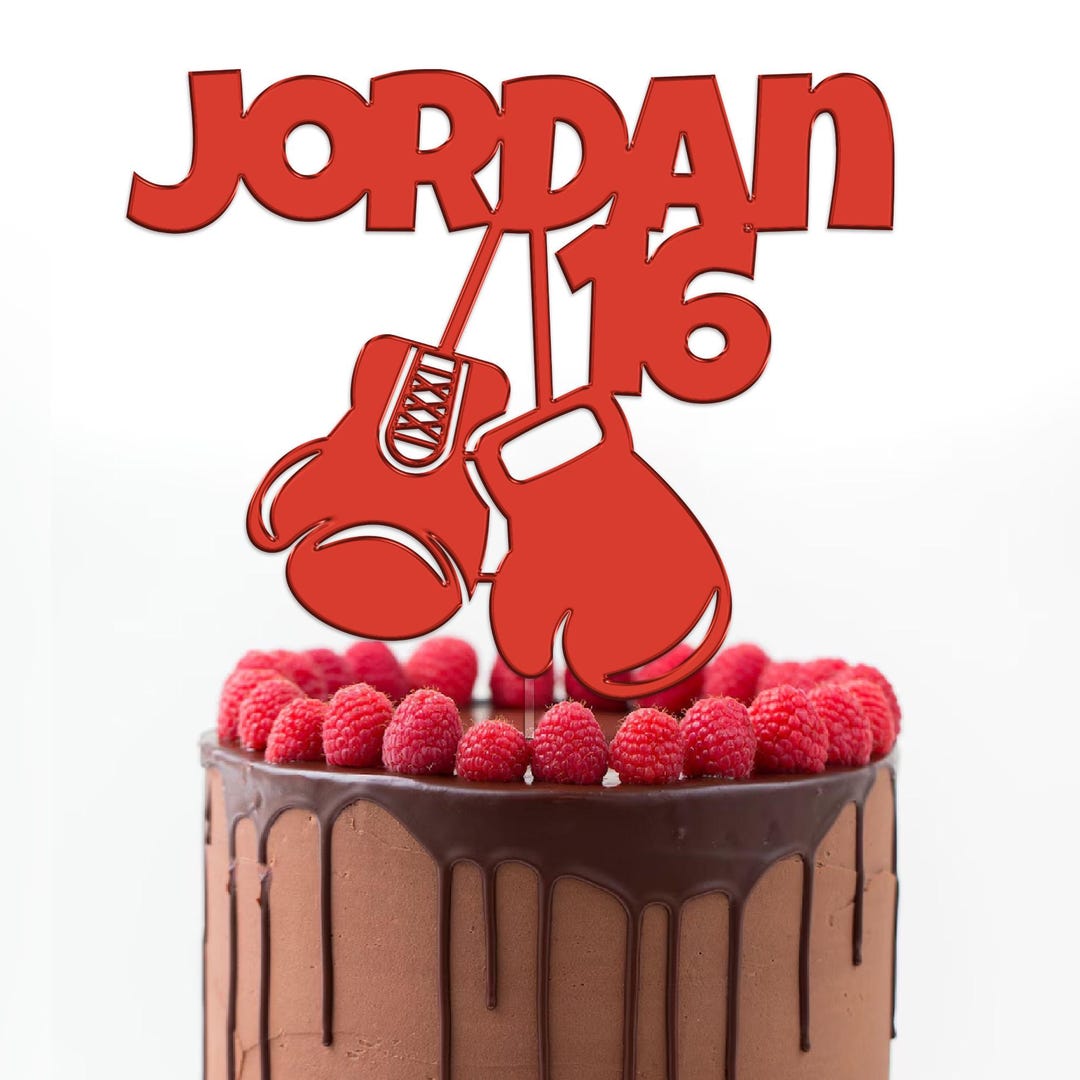 Personalised Custom Boxing Cake Topper, Personalised Boxer Cake Topper ...