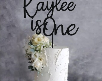 Personalised birthday cake topper - custom party cake decoration with any name age cake topper - one cake topper - birthday decoration gifts