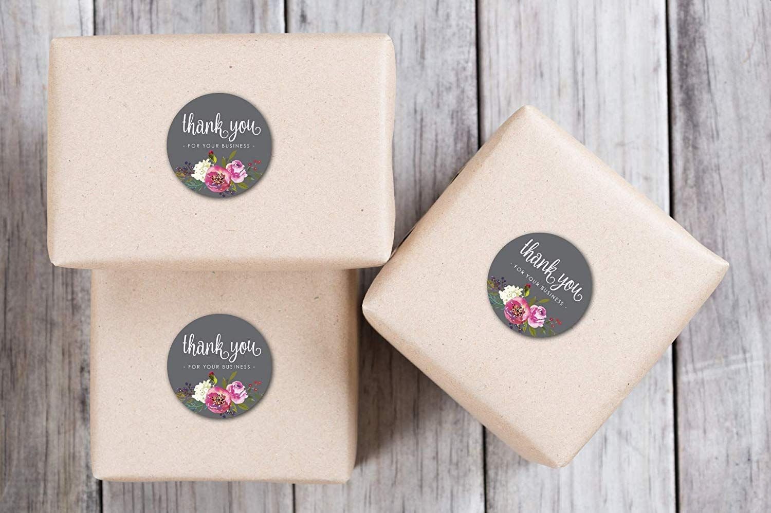 Grey Thank You For Your Business Stickers Thank You Stickers | Etsy