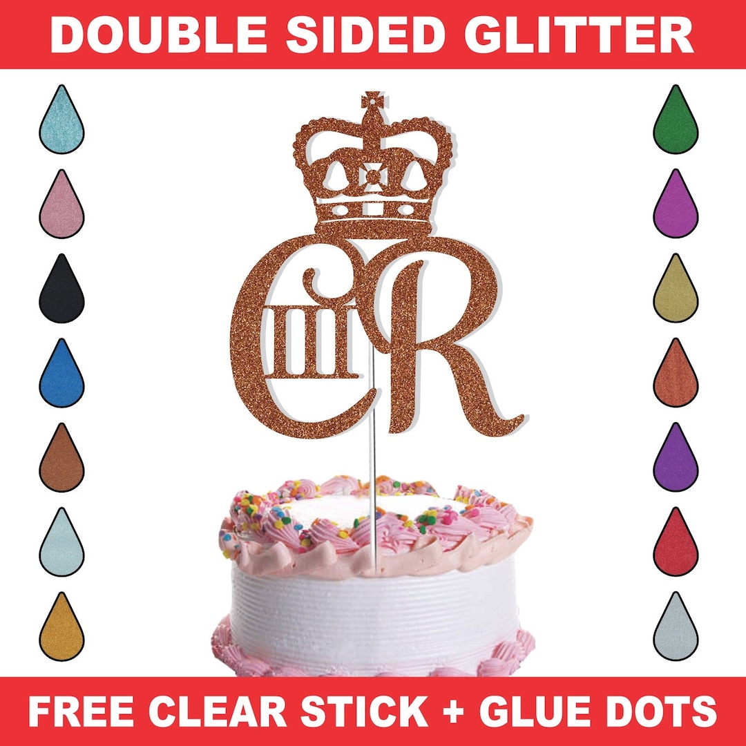 Coronation Cake Topper Royal Crown British Party Decoration King