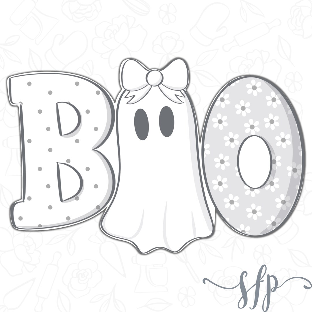 Ghosty Boo Letters Cookie Cutter, Regular Size STL, Digital Download - Etsy