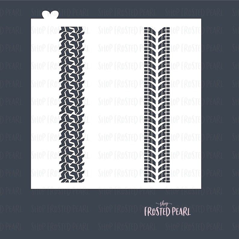 Tire Tracks Cookie Stencil Etsy UK