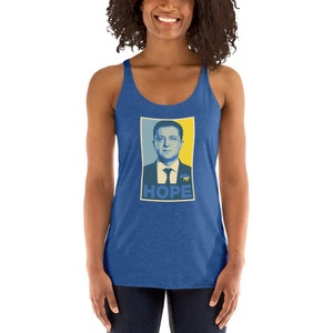 Profits Donated to UNICEF: &quot;Hope for Ukraine&quot; Volodymyr Zelenskyy - Women&#39;s Racerback Tank (FREE SHIPPING)