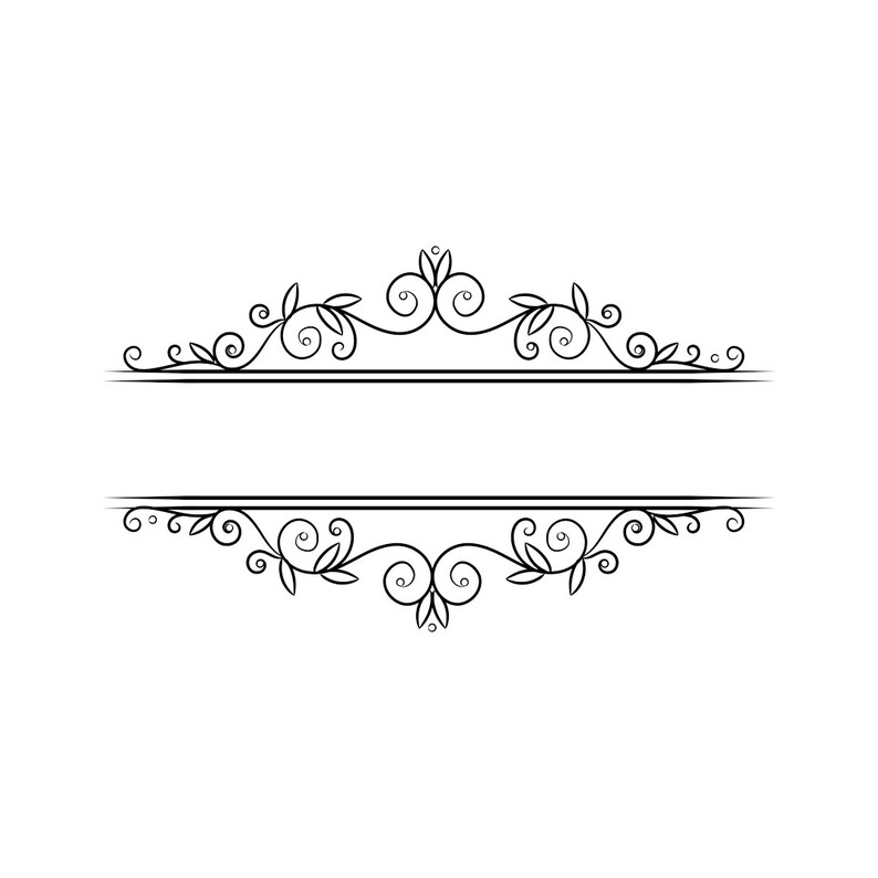 Download Flower Wedding Frame Ornament SVG instant download vector | Etsy