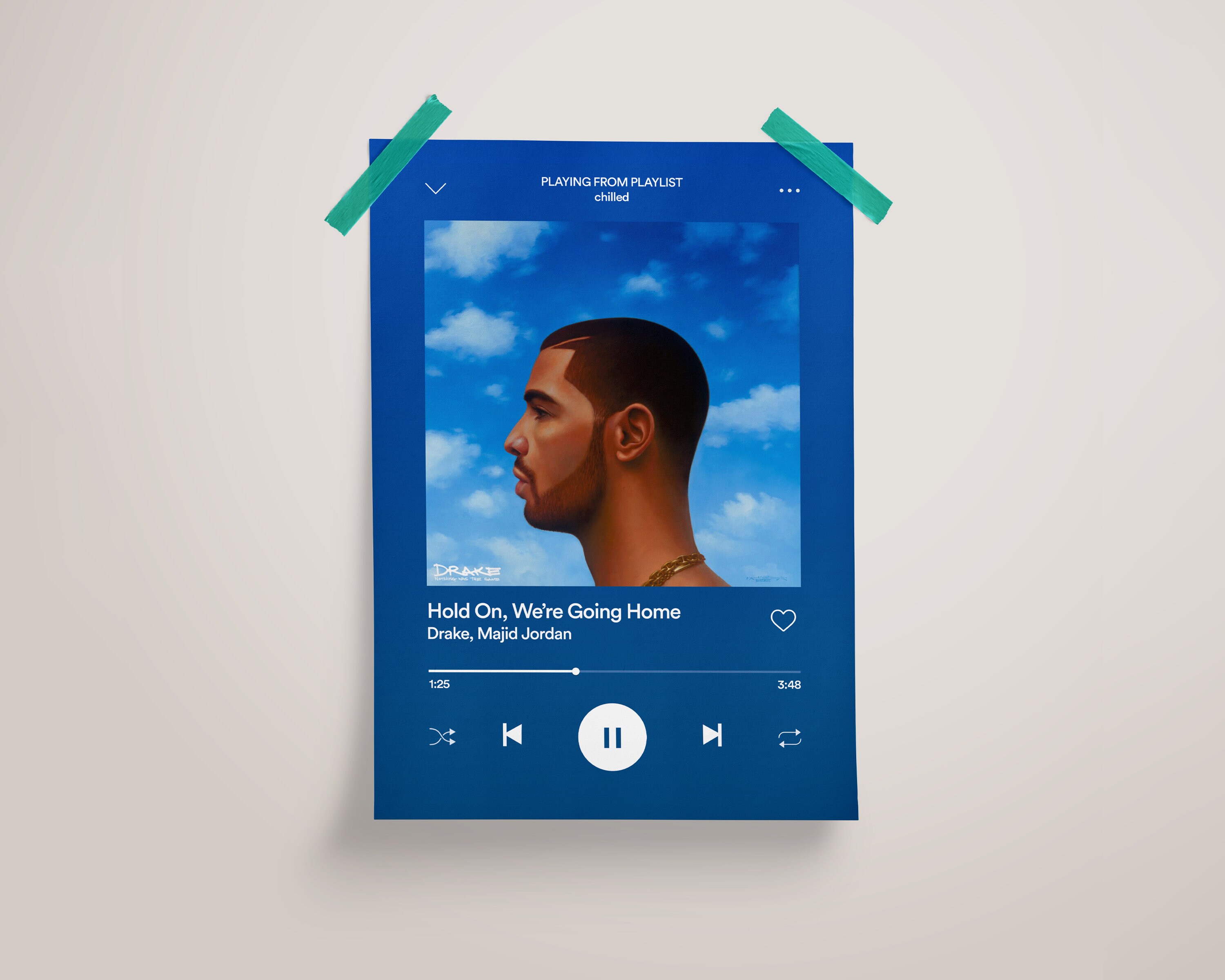 Custom Spotify Music Poster Print minimalist wall art Etsy