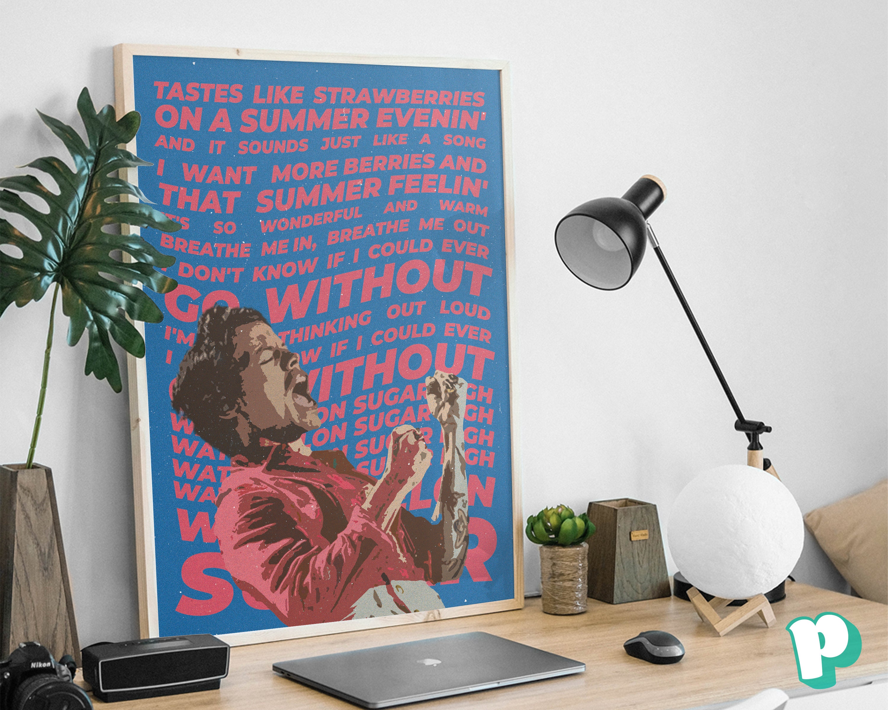 Harry Styles Lyric Poster Print minimalist wall art Etsy