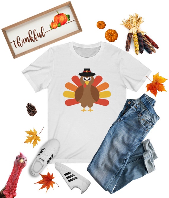 Turkey Pilgrim Cute Thanksgiving Earrings T-Shirt Turkey Pilgrim Cute Thanksgiving Earrings T-Shirt