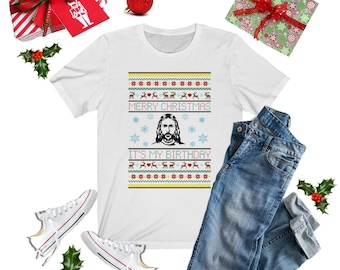 Merry Christmas It's My Birthday Jesus Ugly Christmas Sweater T-Shirt, Ugly Christmas Shirt, Ugly Christmas Jesus Shirt, Jesus Christmas Tee