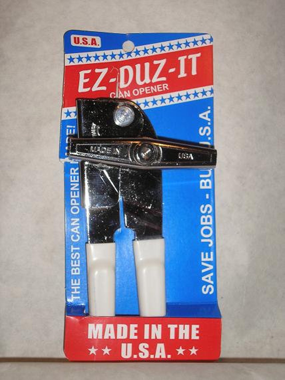 EZDUZIT Can Opener White Handle. American Made. Etsy