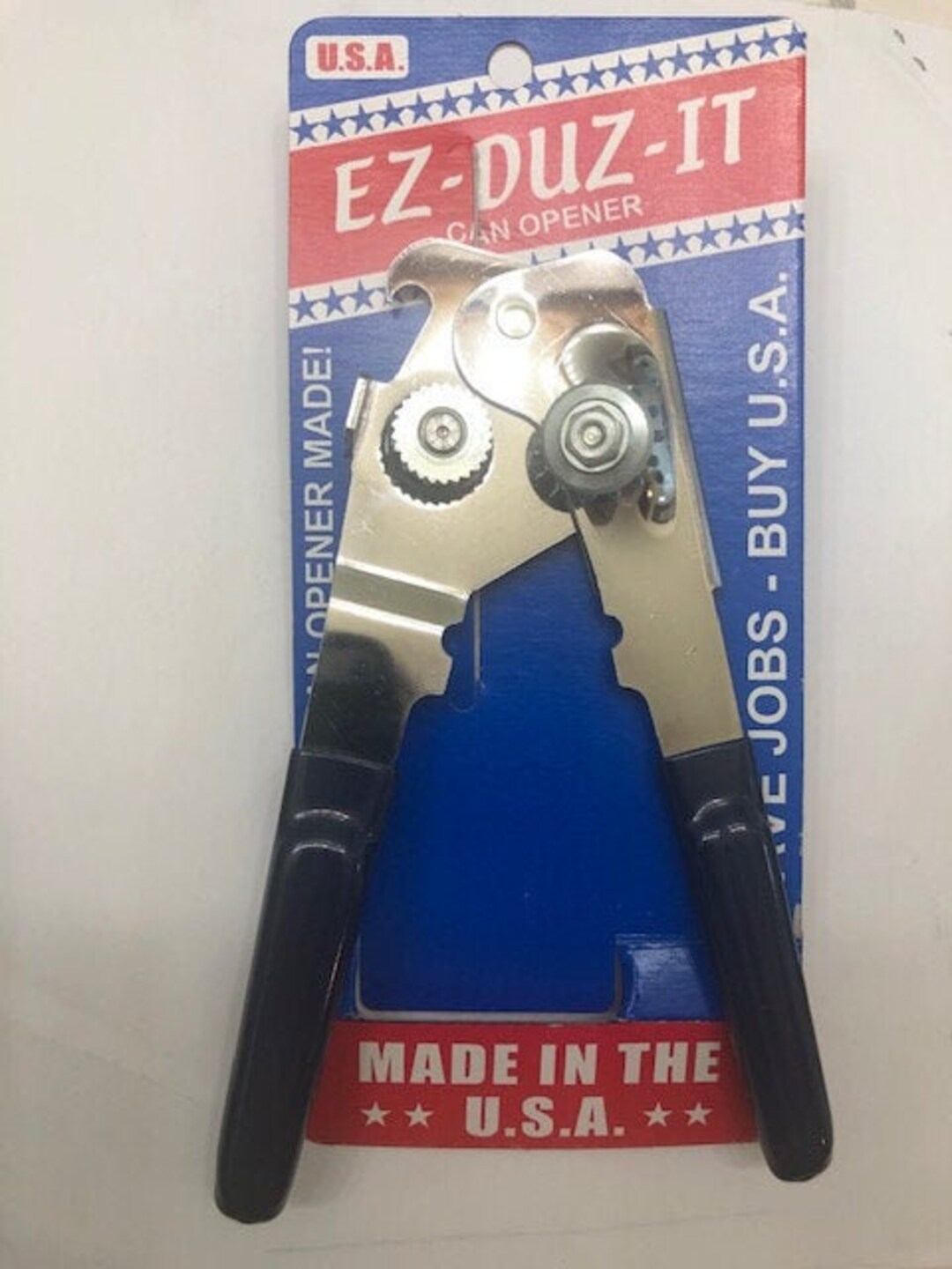 EZDUZIT Can Opener Blue Handle. American Made Etsy
