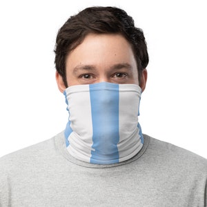 Argentina 1 Neck Gaiter- Face Shield, Headband, Wristband, Neck Warmer, Bandana. Washable & Reusable (Unisex)