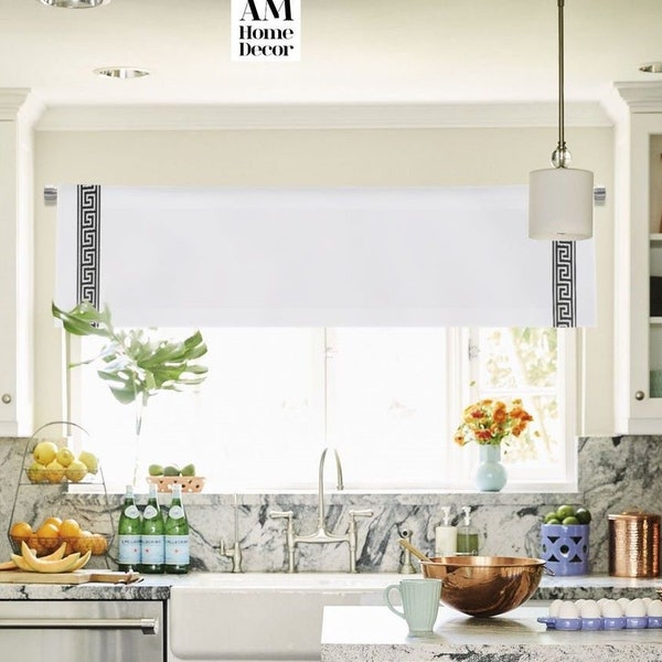 Greek Key Valance Etsy