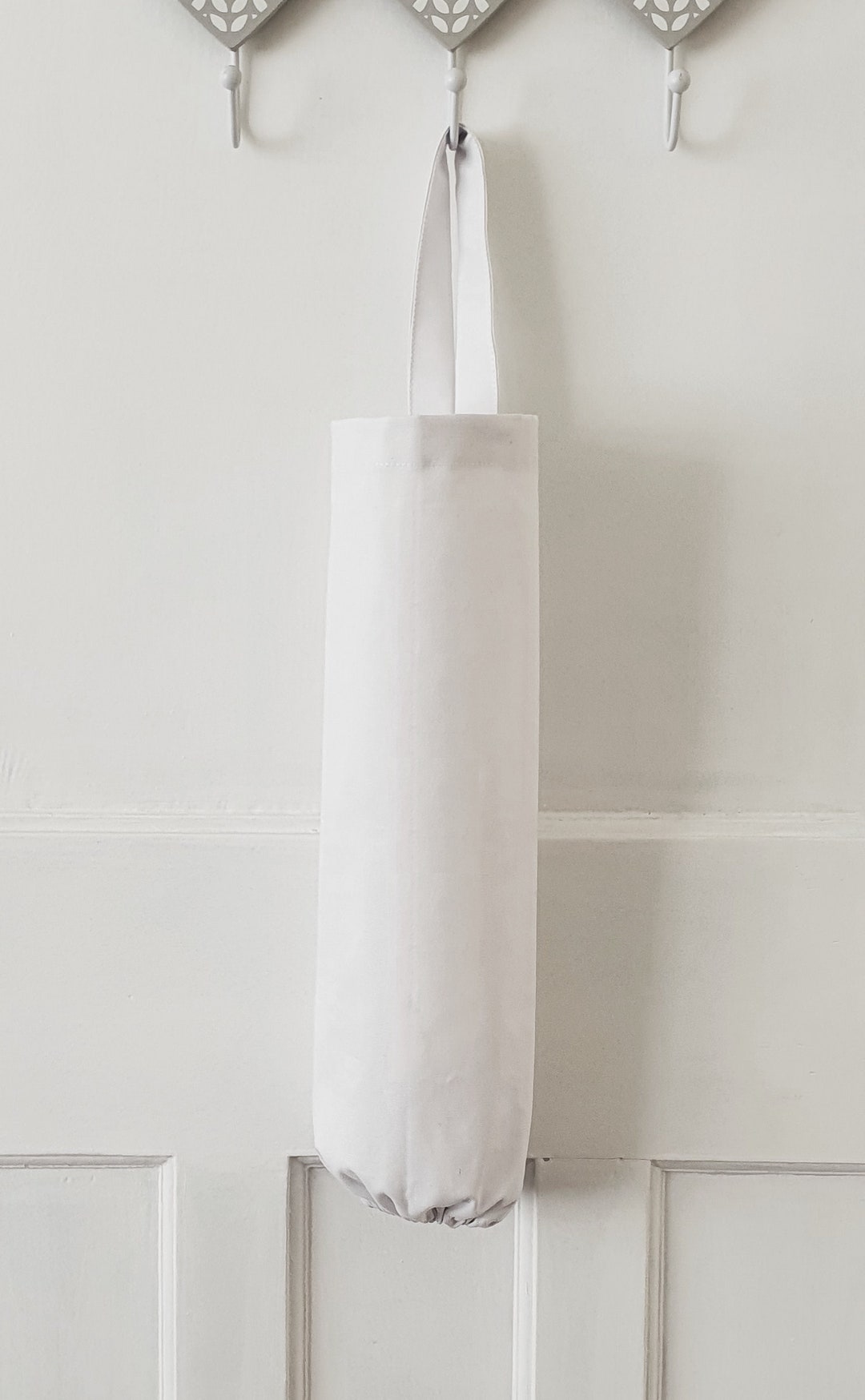 Large Plastic Bag Holder / White / Plastic Bag Dispenser / Etsy