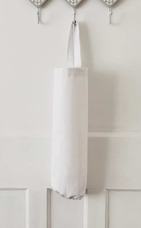 Large Plastic Bag Holder / White / Plastic Bag Dispenser / Etsy