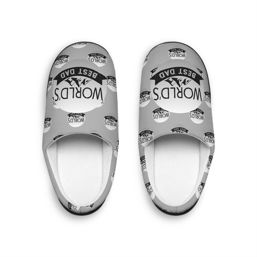 Worlds Best Dad Men's Indoor Slippers Etsy