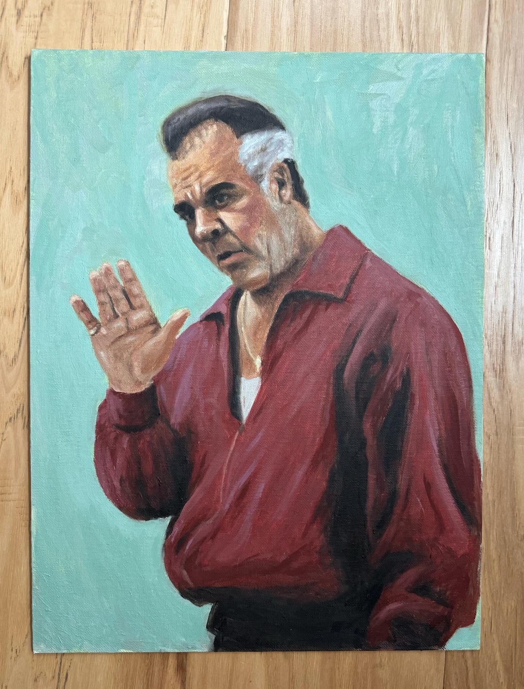 Paulie Walnuts Sopranos Original Oil Painting on 12”x16” Canvas Panel ...