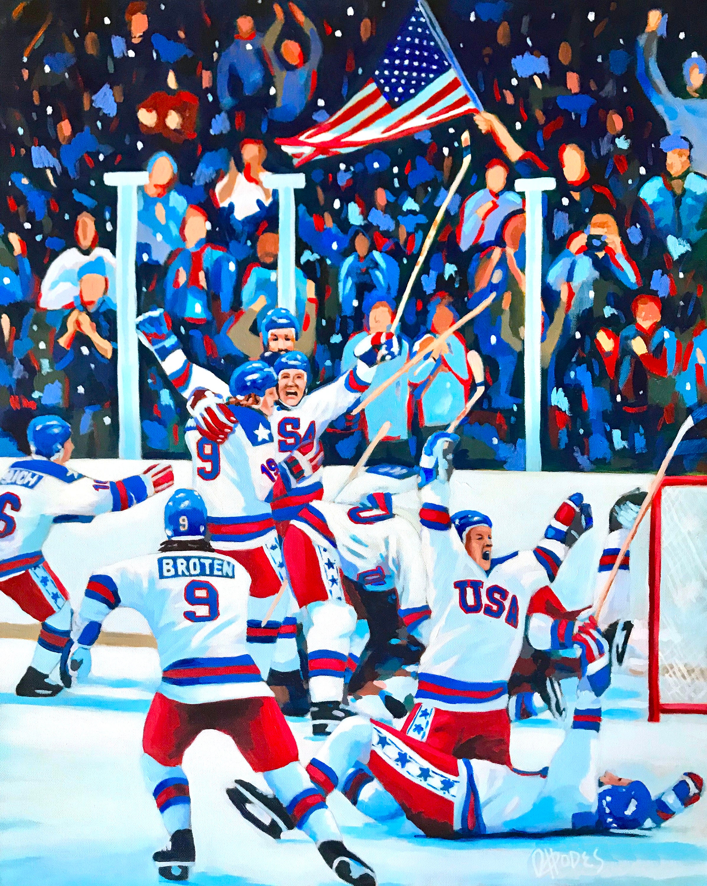 Mike Eruzione Signed USA Hockey 8x10 Photo Miracle On Ice 1980 Olympics JSA  COA