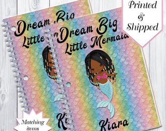 Mermaid Spiral Notebook | Mermaid Notepad | Mermaid | Journals | Spiral Notebooks | Kids Notebooks | Kids Notepads | Gifts | Party Favors