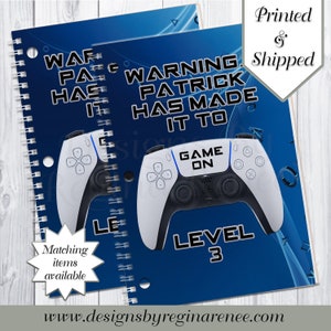 Video Game Theme Spiral Notebook | Video Game | Video Game Notebook | Video Games | School Notebooks | Kids Notebooks | Next Level | Printed