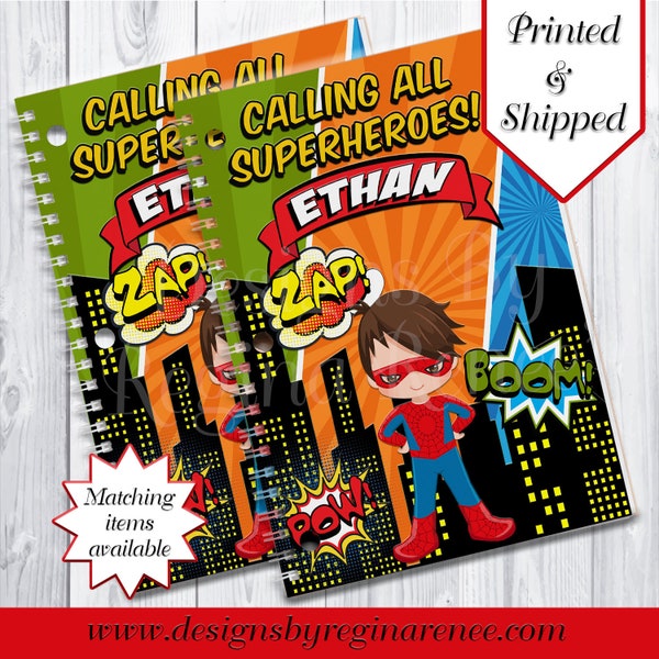 Superhero Spiral Notebook | Superhero | Girls | Boys | Journals | Spiral Notebooks | Kids Notebooks | Kids Notepads | Gifts | Party Favors