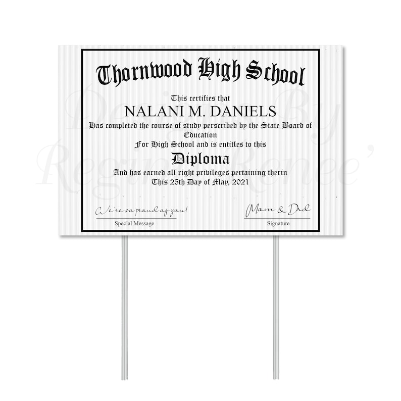 Diploma Graduation Gifts College Graduate High School Graduate Diploma Gifts Yard Signs Graduate Gifts Diploma Theme Yard Sign