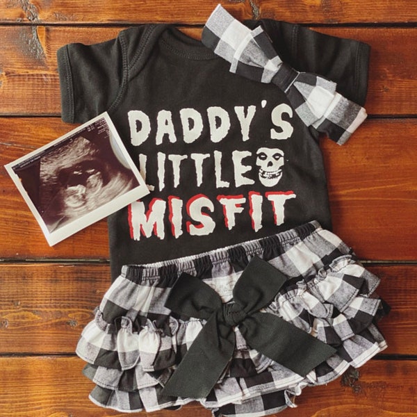 Daddy’s Little Misfit Baby Bodysuit / Goth / Punk / Alt Baby /