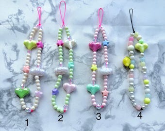 Personalized Beaded Phone Charm – Y2K Custom Name Phone Strap
