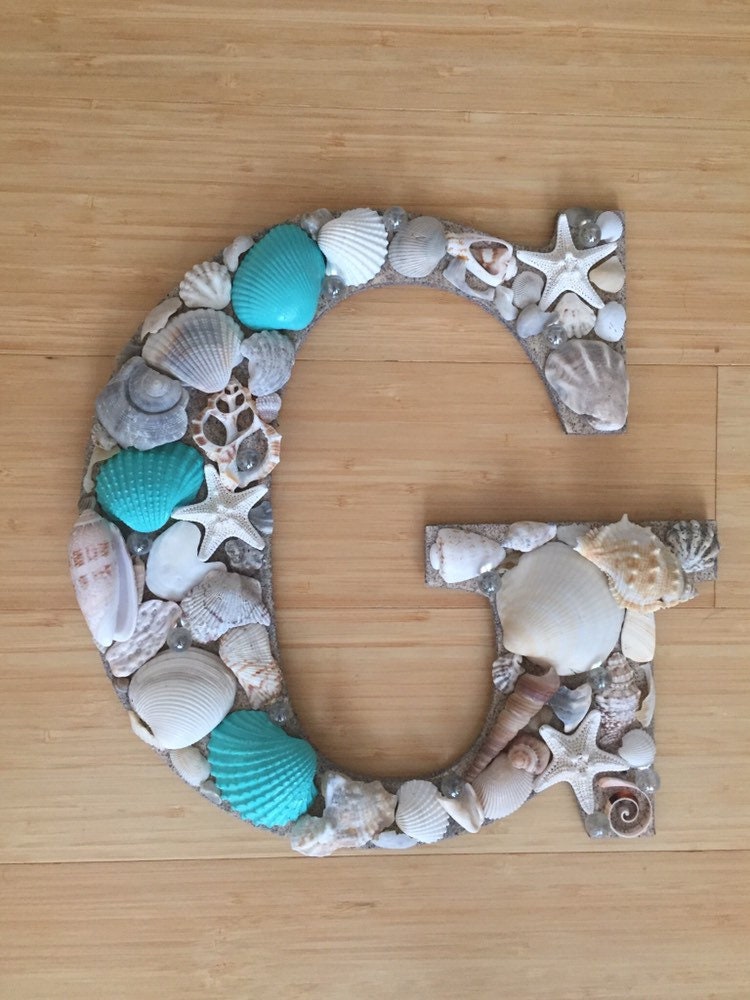 Shell Letters-beach Decor-custom Monograms-shell Name-coastal Sand