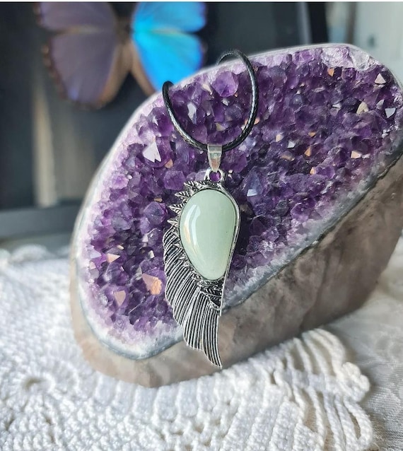 Fancy Necklace In Purple Fantasy Purple Teal Twin Flames Necklace