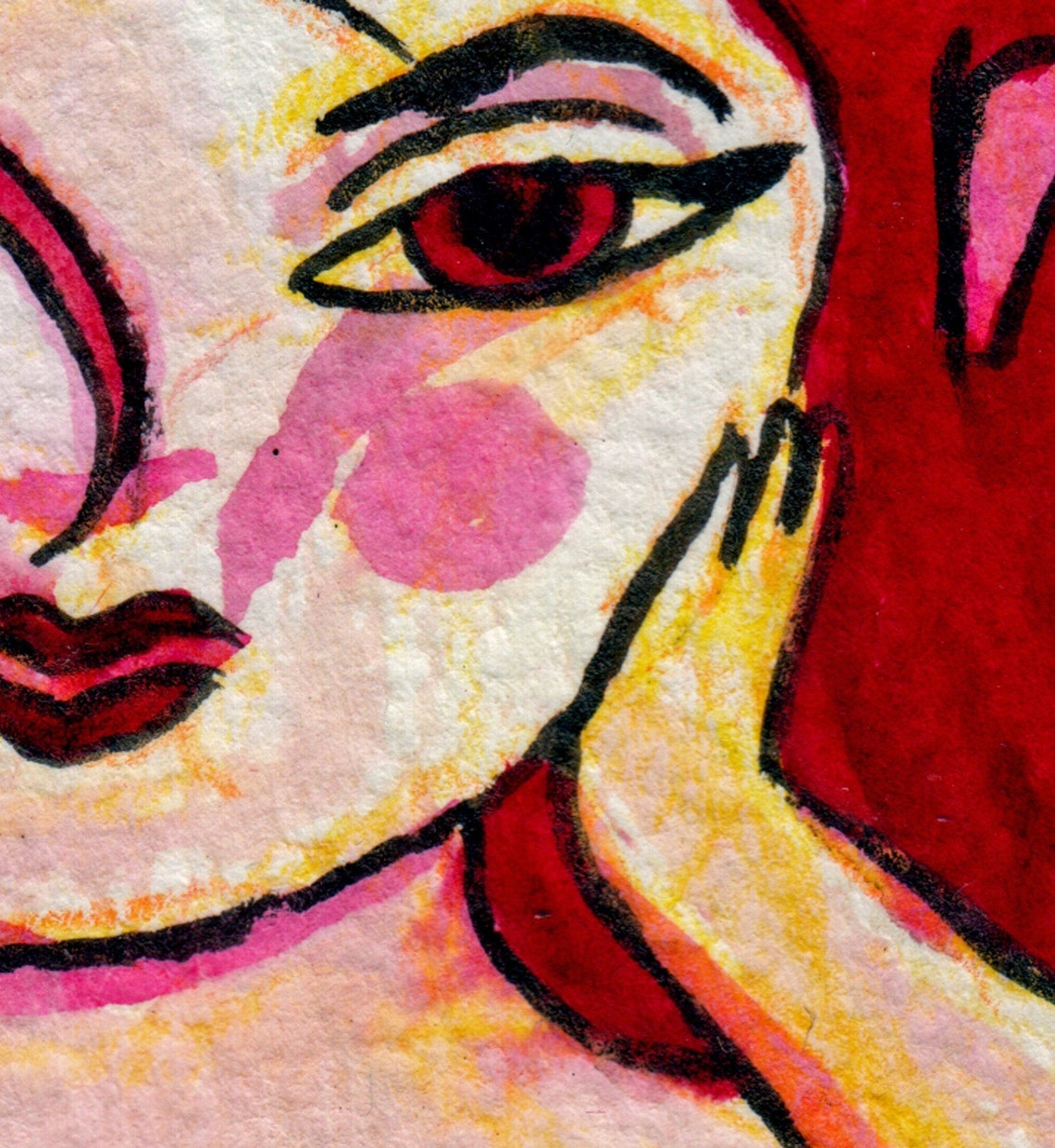 Nina. Naked. Original Erotic Drawing. Watercolor - Etsy