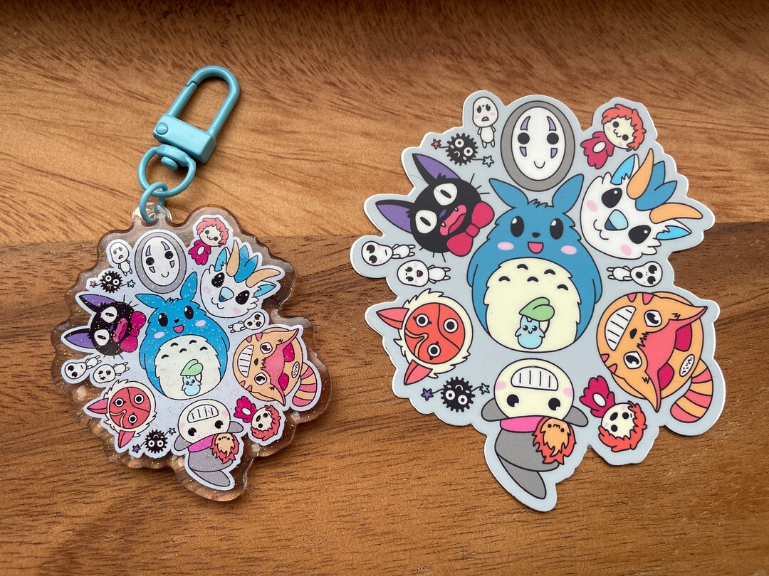 Studio Friends Sticker & Keychain Kawaii Studio Decal Ghibli Anime ...