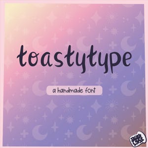 ToastyType - Uma fonte divertida, manuscrita e borbulhante | Fonte moderna, fofa, curvilínea e caprichosa para criação de cartões e álbuns de recortes digitais | OTF comercial