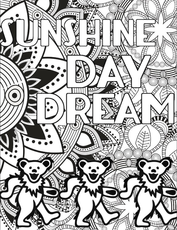 Grateful Dead Coloring Pages Digital Download 12 PDF Pages - Etsy Hong Kong