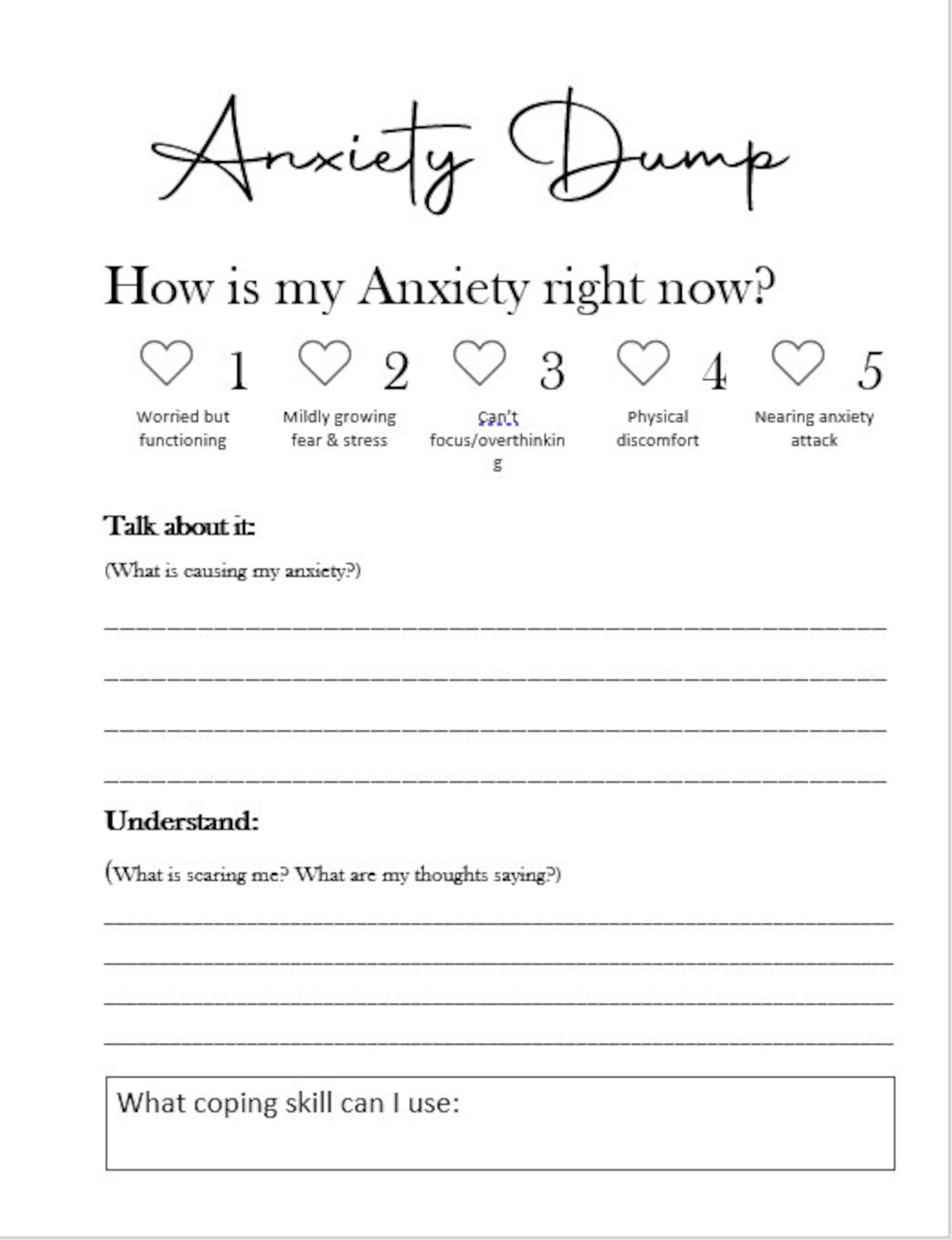 Mental Health Journal Template