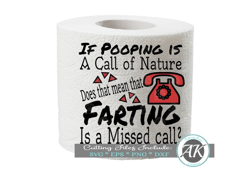 Funny SVG Cutting File Digital Download Toilet Paper Joke Etsy
