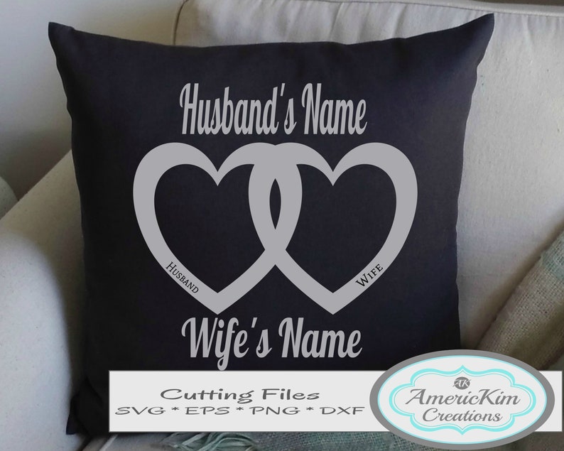 Download Intertwined Hearts a Personalized SVG File Wedding Gift | Etsy