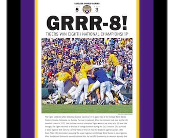 Balle Baseball LSU Tigers NCAA 2025 - Avec étui Acrylique De Présentation - 12 Cm