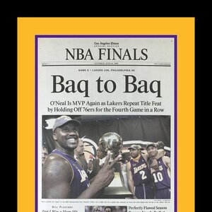 Kobe Bryant Los Angeles Lakers Tribute La Times Newspaper Etsy