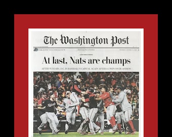 Washington Nationals World Series Poster Baseball 11x17 16x20 22x28 24x36 27x40