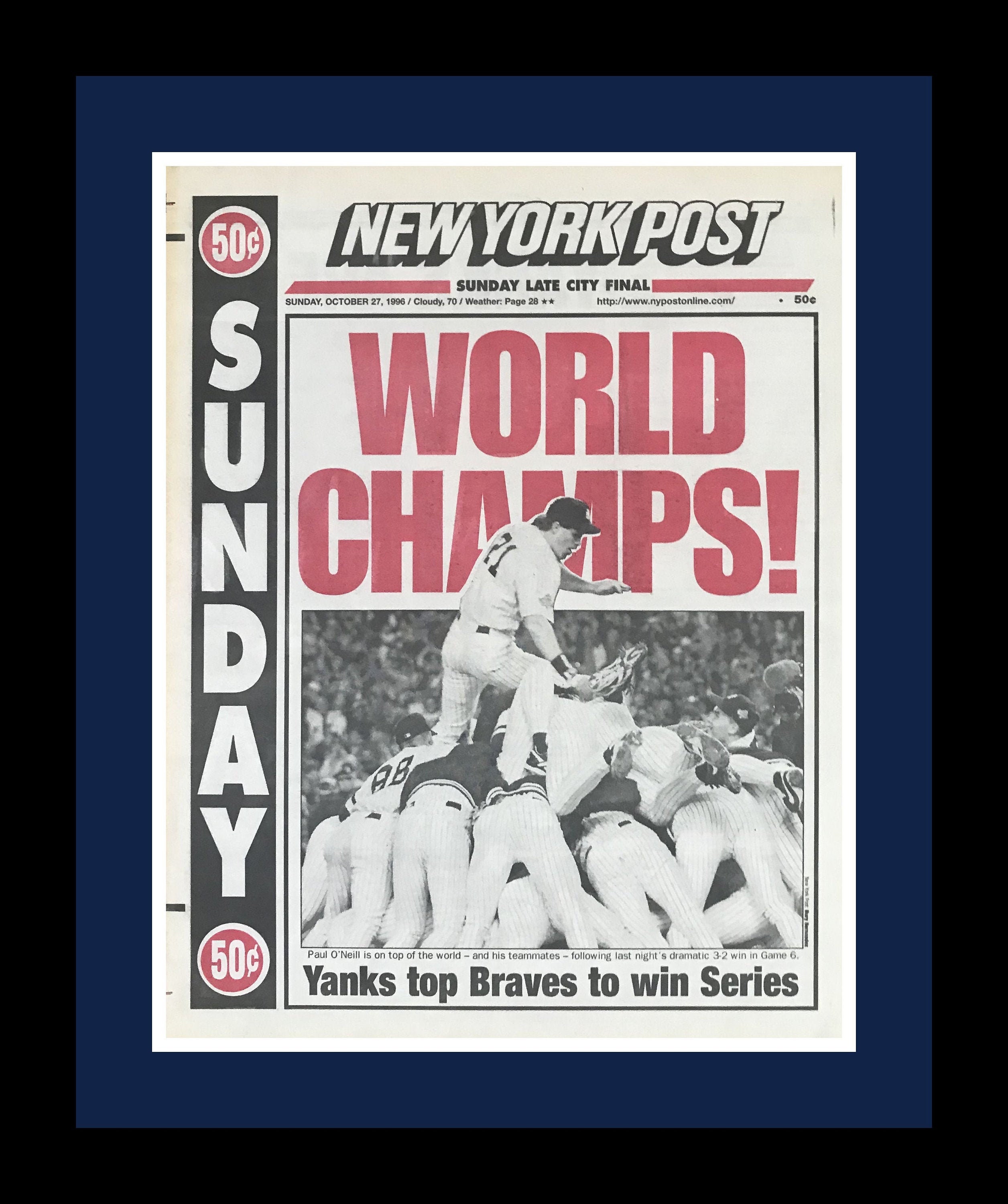 New York Yankees - 1996 World Series Title - New York Post
