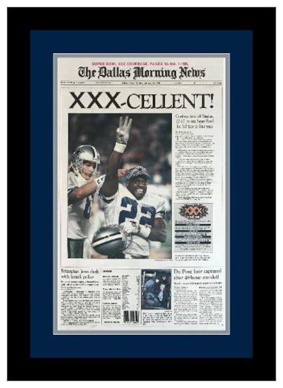 Dallas Cowboys - 1996 NFL Super Bowl Champions - Dallas Morning
