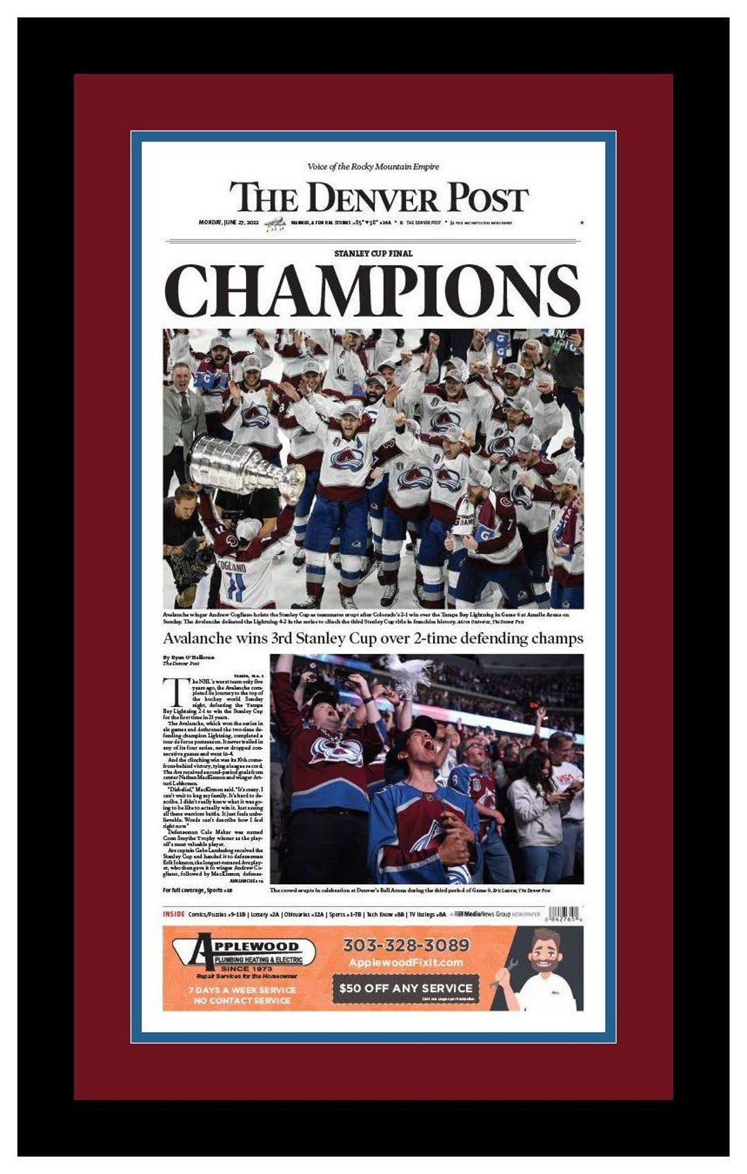 Colorado Avalanche - 2022 NHL Stanley Cup Title - the Denver Post