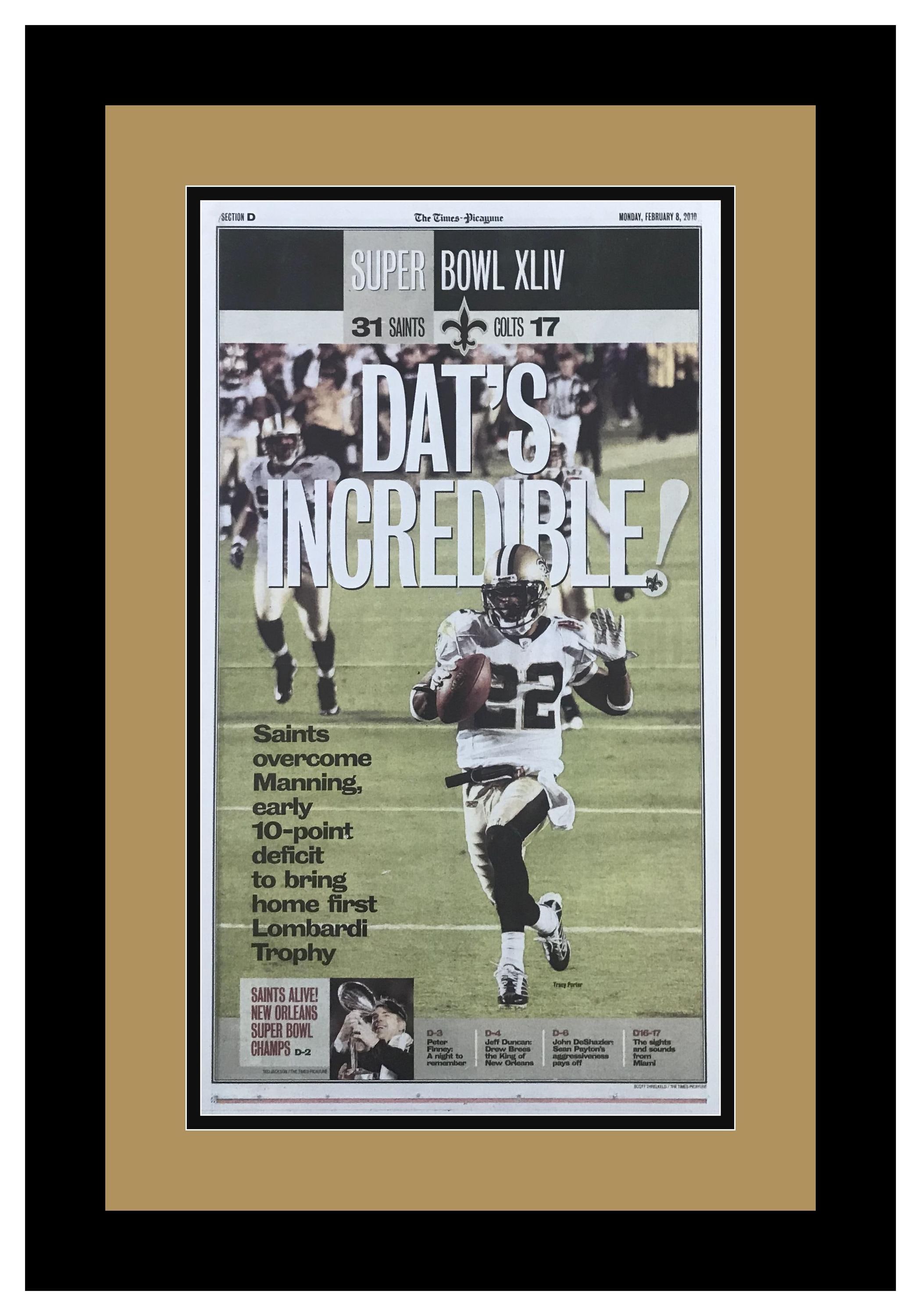 New Orleans Saints - 2010 NFL Super Bowl - Times Picayune